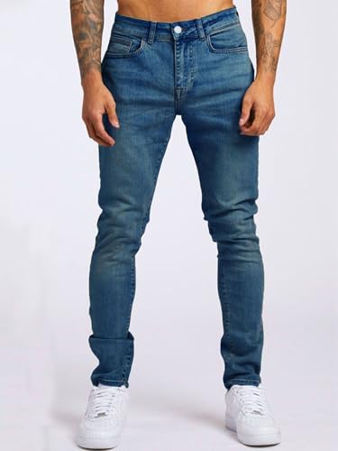 IDEALSANXUN Mens Slim Fit Stretch Jeans Denim Pants Casual Skinny Jean Trousers3
