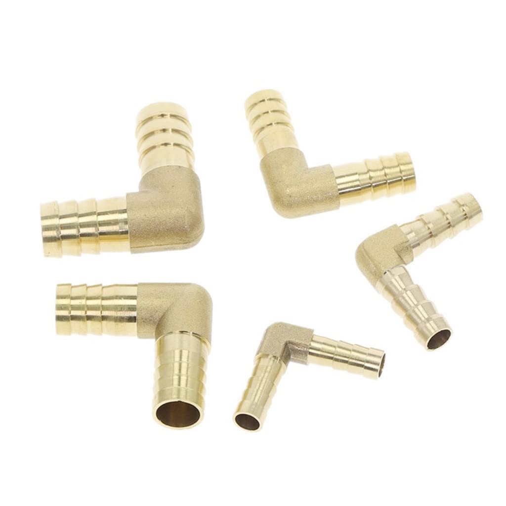 Schlauchhahnanschluss, 1 Stück Messing-Schlauchverschraubung, Anschlusswinkel und andere Widerhaken, 4 mm - 16 mm Innendurchmesser, Kupfer-Schlauchverbinder-Adapter(Od 8Mm to 10Mm)