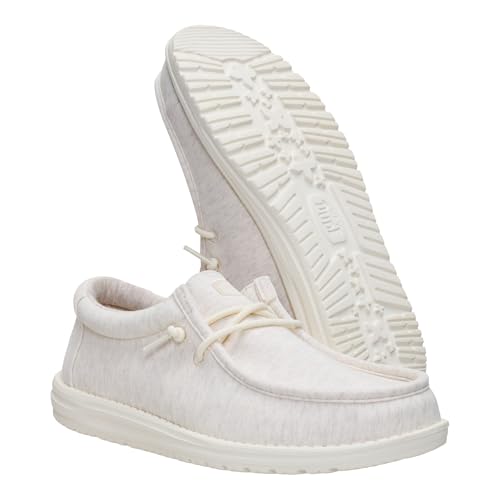 HEYDUDE Men's Wally Stretch Jersey Slip On Shoes, Oatmeal, Size 10 by HEYDUDE - Used condition - Image 8