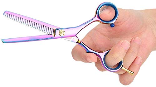 Ciseaux à cheveux en acier inoxydable ensemble de coiffure avec étui - 7