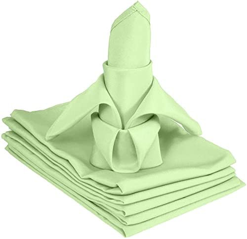 Image of Kitchen Napkin 100% Cotton Sage Green - Pack of 50 (10 inchx10 inch Inches) Dinner Napkins with Hemmed Edges,Cloth Napkins for Wedding,Parties,Hotels
