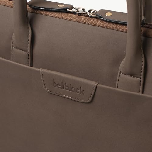 Image of Bellblock Sleek Messenger Laptop Bags For Men /Women Office Use | Travel Friendly With Luggage Strap | Office Bag For Man /Woman | Cotton Canvas | Olive Green (Upto 14 Inch)