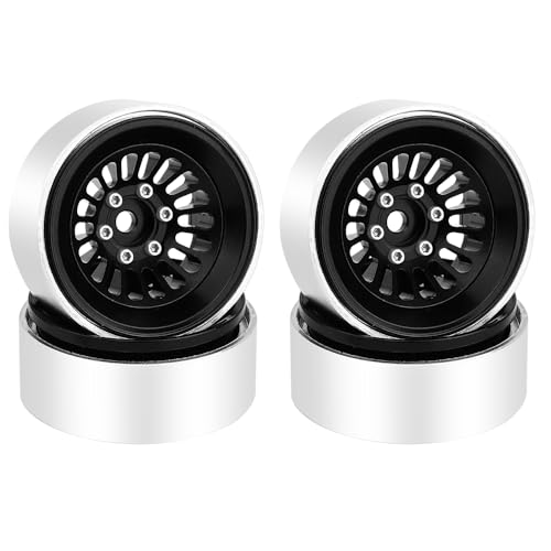 Jante 1.3 CNC Beadlock aluminium noire pour sorties outdoor en micro crawler