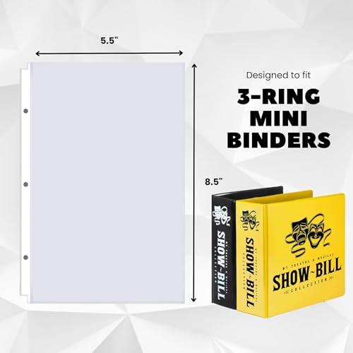 Mini Sheet Protectors 50 Pack, 5.5 x 8.5, Heavyweight for 3 Ring Binder - Image 4