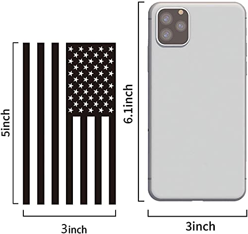 Die Cut Subdued Matte Black American Flag Sticker 3" X 5" Tactical Military Flag Usa Decal Great For Car, Hard Hat. Car Vinyl Window Bumper Decal Sticker (1 Pair) #TOP3