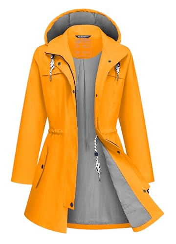 Veste de pluie longue légère femme à capuche ATLASLAVA anti-averses