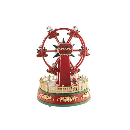 Noria Santa Decorativo Navideño con Movimiento, Luces LED y Música
