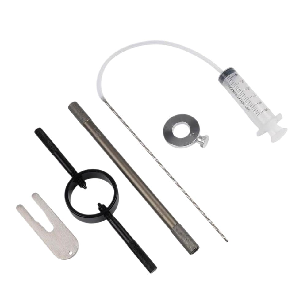 Kit di manutenzione forcella per strumento compressore forcella compatibile con forcelle per cartuccia per moto, strumento per anello regolabile con asta ammortizzatore