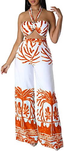 Casual Two Piece Sets for Women Elegant Off The Shoulder Tube Top Long Straight Pants Vacation Outfits Beach4