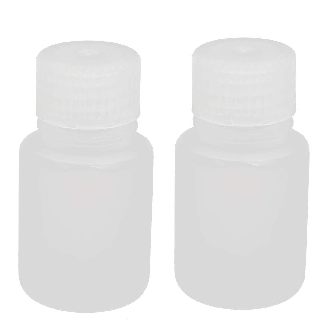 Aexit 25ml 13mm gauge Diameter PP Plastic Round Shaped Narrow Mouth Bottle Clear 2pcs