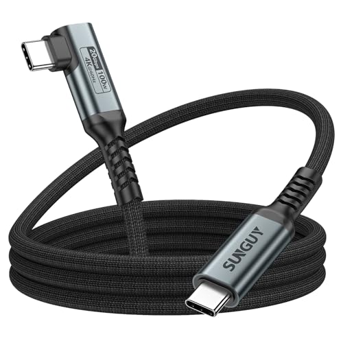 Image of SUNGUY 100W USB C to USB C 3.2 Gen2 Cable 3.3FT, 20Gbps High Speed Type C Data Transfer, 4K Video Output Monitor USB Type C Cord for iPhone 16 /15 Pro max, MacBook Air /Pro, iPad Pro, Chromebook