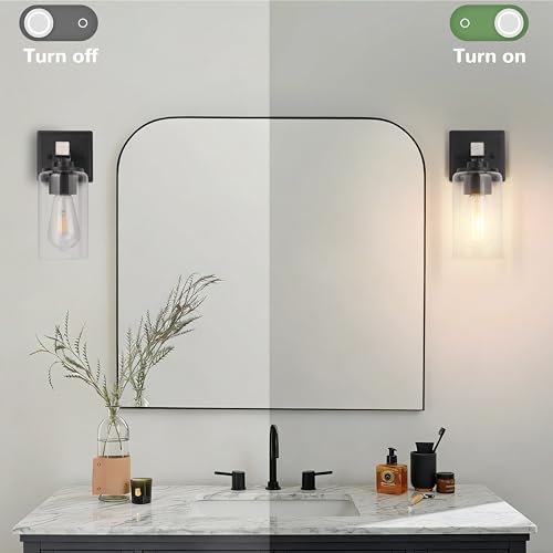 Image of Rustic Wall Sconces Set of Two, Farmhouse Sconces Wall Lighting, Handcrafted Indoor Light Sconces Wall Decor Set of 2 for Bathroom, Bedroom, Living Room, E26 Base, White, Hardwired(Bulbs Not Included)