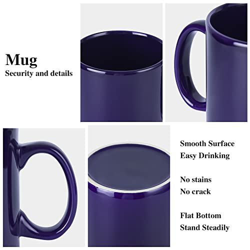 CAILIDE 29oz Extra Large Ceramic Coffee Mug with Handle for Office and Home (Cobalt Blue) - Image 3