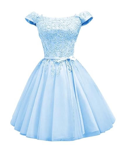 Image of Asulla Short Prom Dresses Homecoming Cocktail Dresses Lace Appliques Bridesmaid Dresses for Wedding