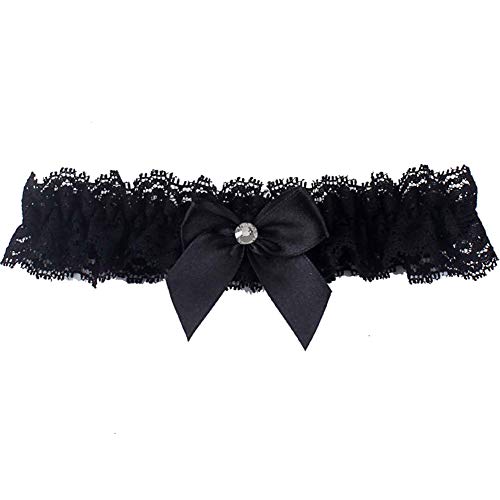Black Bridal Garters for Wedding Leg Garter Set Lace Black Leg Prom Garters for Bride