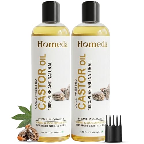 Image of Cold Pressed Castor Oil for Hair Growth, Skin Care, Nail, Eyebrow growth - 400ml - 100% pure (Organic Arandi ka Tel, Pure Castrol Oil, Castered, Caster, Erand, Custored)