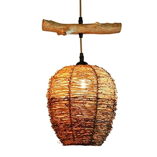 Lustre en rotin haut de gamme fait main et plafonnier en bambou d'Asie