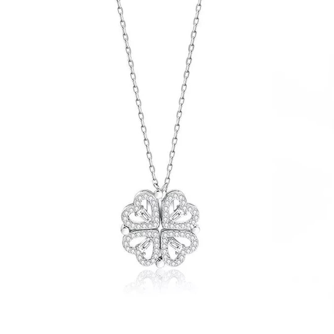 Simple Chain With Heart Shaped Attractive Multi Wearing Magnetic 2 in 1 Pendant-image-41