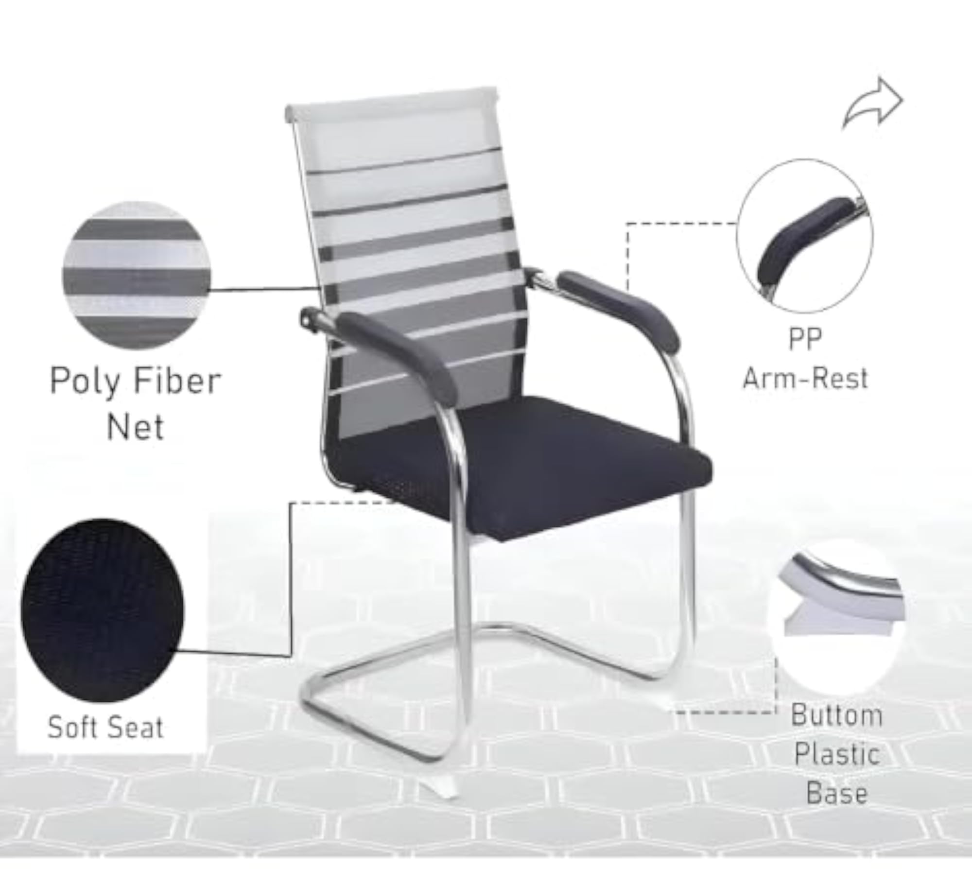 Nova Ergonomic Office Chair with Cushioned Mesh Seat