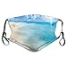 Produktbild Sunny Summer Seashore with Clear Sky Seashells Starfish Clouds Aquatic Picture Printing Safety Mouth Cover for Adult Kid M