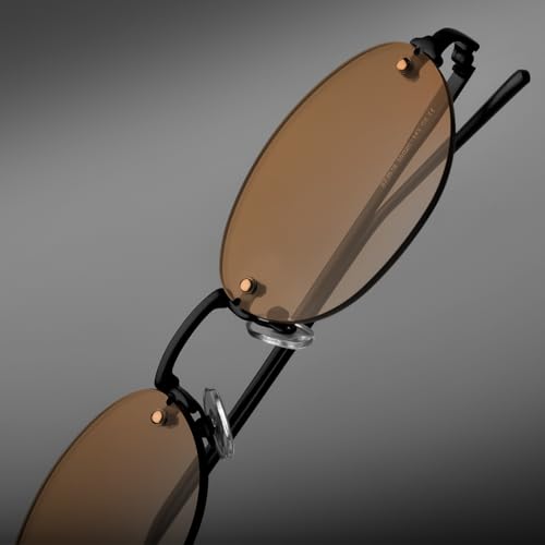 Image of SAM AND MARSHALL DUSK Sunglasses I Rimless I 400UV Protection I Metal Built I Oval Sunglass I Unisex