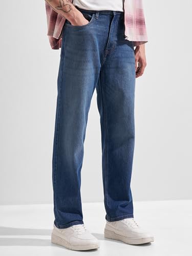 Image of Highlander Men's Straight Relaxed Fit Jeans | Stretchable | Everyday Comfort & Style| Jeans for Man|Premium Cotton Blend
