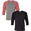 Grey/ Lt Red Trb + Blk Heather/ Blk