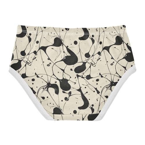 Girls Underwear Soft Cotton Black White Stripes Kids Panties in Sizes 2/3t, 4t, 5t, 6 and 82