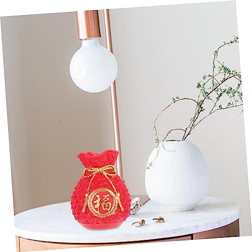 Resin Lucky-Bag Decor for Home Creative Money Bag Shape Adornment Unique Tabletop Decoration for College Apartments Delicate Craft Scene Accents New Year Festival Decor4