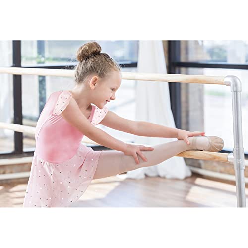 Image of DANSHOW Girls Glitter Leotards for Ballet Dance Dress with Tutu Skirt Petal Sleeve