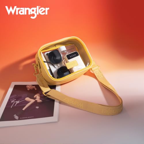 Image of Wrangler Clear Bag for Stadium Events Crossbody Purse for Concerts, Sports | Stadium Approved Clear Bag for Sports,Concerts|See Through Bag|0.4mm Thickened PVC|Waterproof|Lightweight