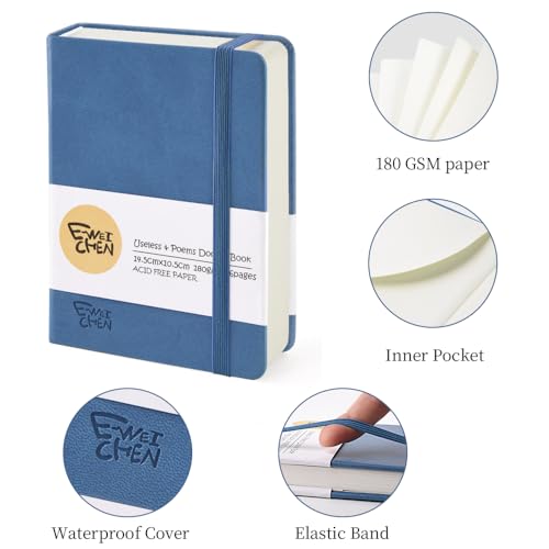 Image of 5.7x4.1in Hardcover Blank Sketchbook for Drawing 180gsm 96Pages,Dark Blue