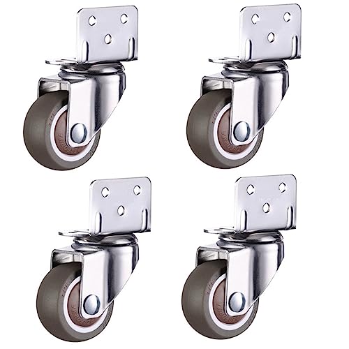 Roulettes de meubles roues en caoutchouc souple roulette pivotante 4 pièces