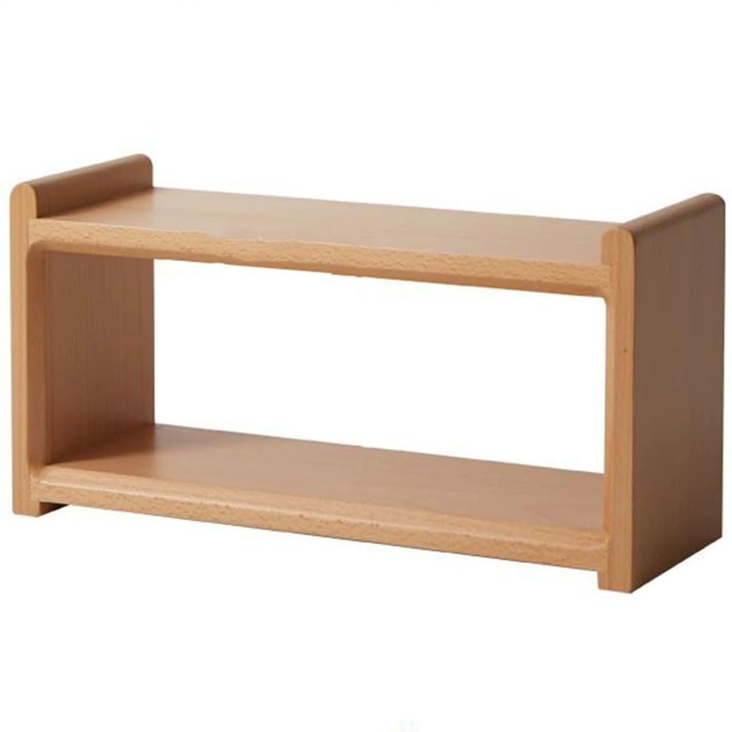 Espositore per tazze da caffè in legno massello di noce a 2 ripiani – Portabicchieri rustico per cucina, casa, ufficio e bar – Slish Sto Solut per tazze e tazze