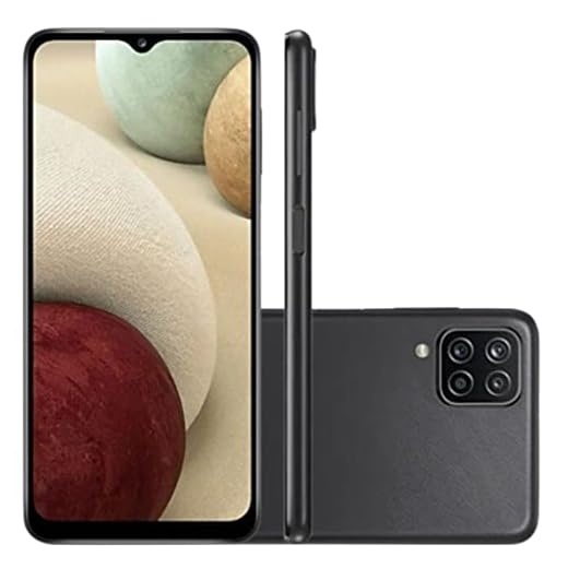 Smartphone Samsung Galaxy A12 64 GB - Preto, 4G, Câmera Quadrupla 48MP + Selfie 8MP, Processador Octa-core, Chipset Exynos 850, RAM 4GB, Tela 6.5"