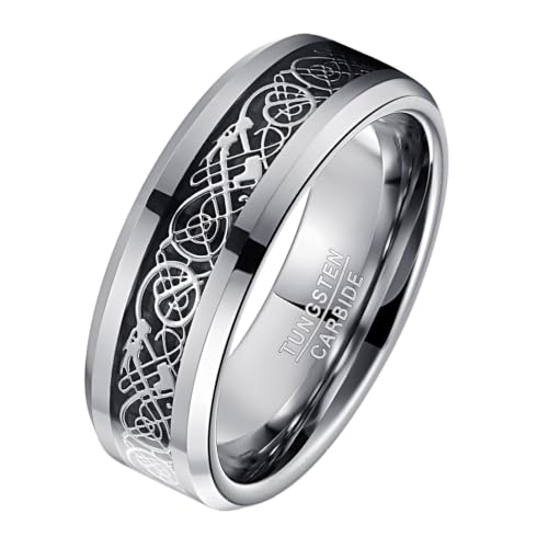 Bague fiançailles homme dragon celtique VAKKI le cadeau idéal pour mariage