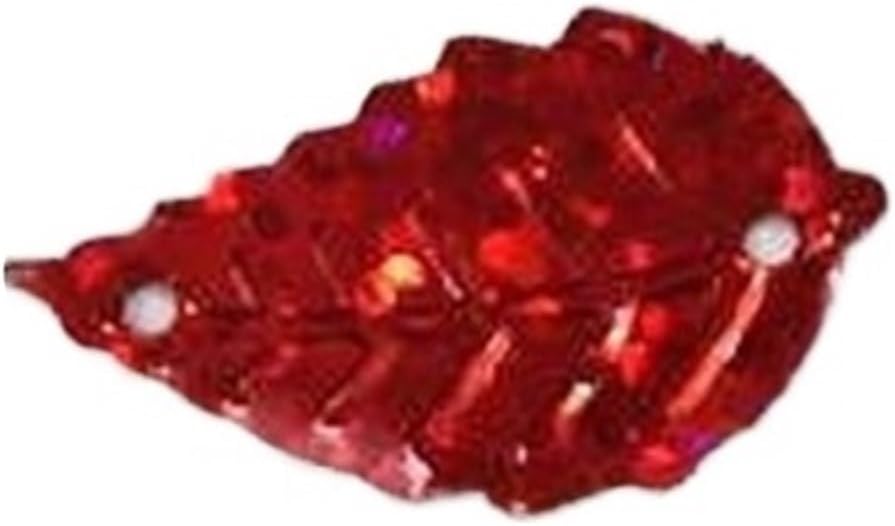 Washer,Stainless Washer, Paillettes Applique, 50g，13 * 24mm PVC Bulk Loose Flake Sequins Sewing DIY Leaves with 2 Holes(Laser Dark Purple)