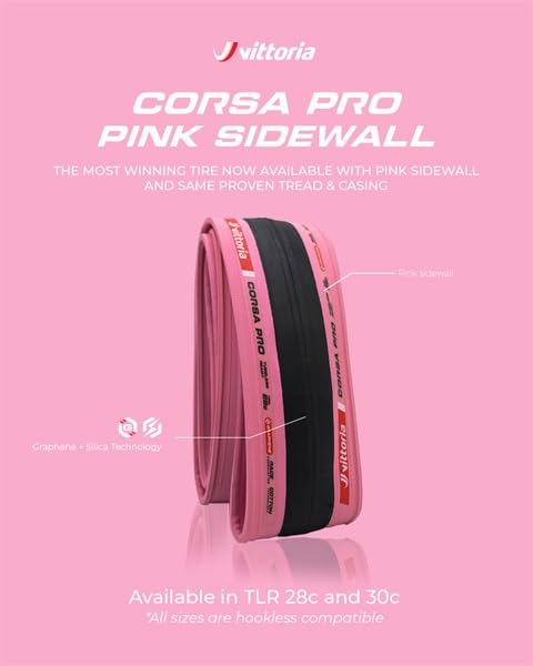 Amazon | Vittoria(ビットリア) CORSA PRO TLR Pink Sidewall 限定