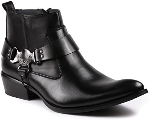 Metrocharm Diego-03 Men's Belt Chain Strap Western Cowboy Boots