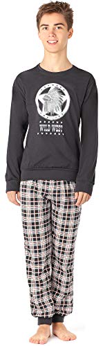 Timone Pijama Conjunto Camisetas y Pantalones Vestidos de Cama Niño TI111 (GrafitoCuadros6 (9632101), 170) Cover