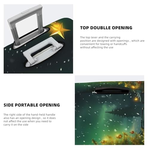 christmas trees Travel Luggage Cover Elastic Washable Suitcase Cover Protector Fashion Stretch Baggage Covers Dustproof Suitcase Sleeve Fits 18-32 inch luggage Medium4