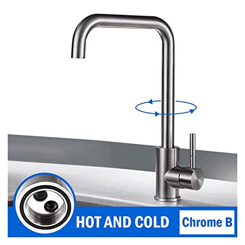 Robinet de cuisine en acier inoxydable noir mat durable et élégant - 5