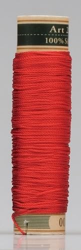 Japanese Silk Tatting & Embroidery Thread - Fine - 11 Yards (002-Scarlet)