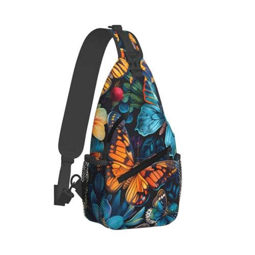 Morrales deportivos unisex con diseño mariposas colorido miniatura 2