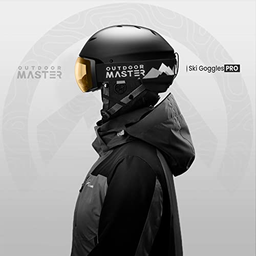 Image of OutdoorMaster Ski Goggles PRO, OTG Snow Goggles with Interchangeable Lens | Frameless quick-change magnetic ski goggles for men and women with anti-fog, OTG fit, UV400 protection, carry case.