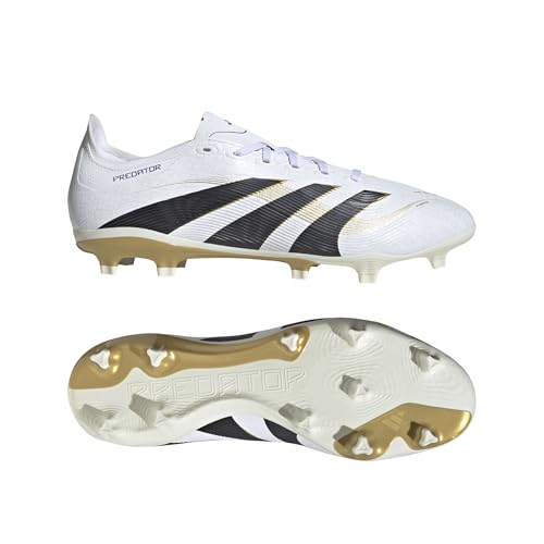 Image of Adidas Unisex League Firm Ground /Multi Ground, White /Black /Gold Metallic, 12
