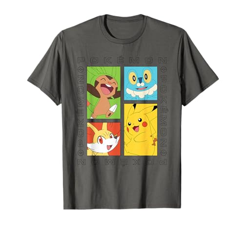 Pokémon - Pikachu Froakie Fennekin Chespin Kalos Group T-Shirt