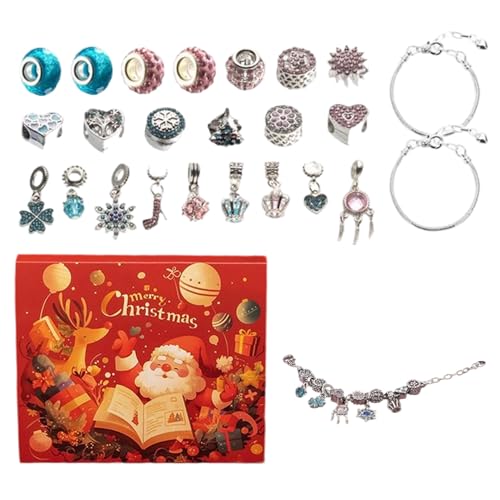 Cuenta Atrás para Navidad,Colgantes, Pendientes, Pulseras | Joyería De Navidad Para 24 Días | Para Adultos Niños Adolescentes San Valentín Vacaciones Estacional Acción De Gracias Halloween