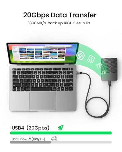 Image of Silkland 20Gbps USB 4 Cable Long, 5K /4K@60Hz, 240W PD 3.1, 16.5FT /5M | 48-Strand Braided, Braided USB C Monitor Cable Compatible for Thunderbolt 4 /3, MacBook, iPhone 17, VR Headset