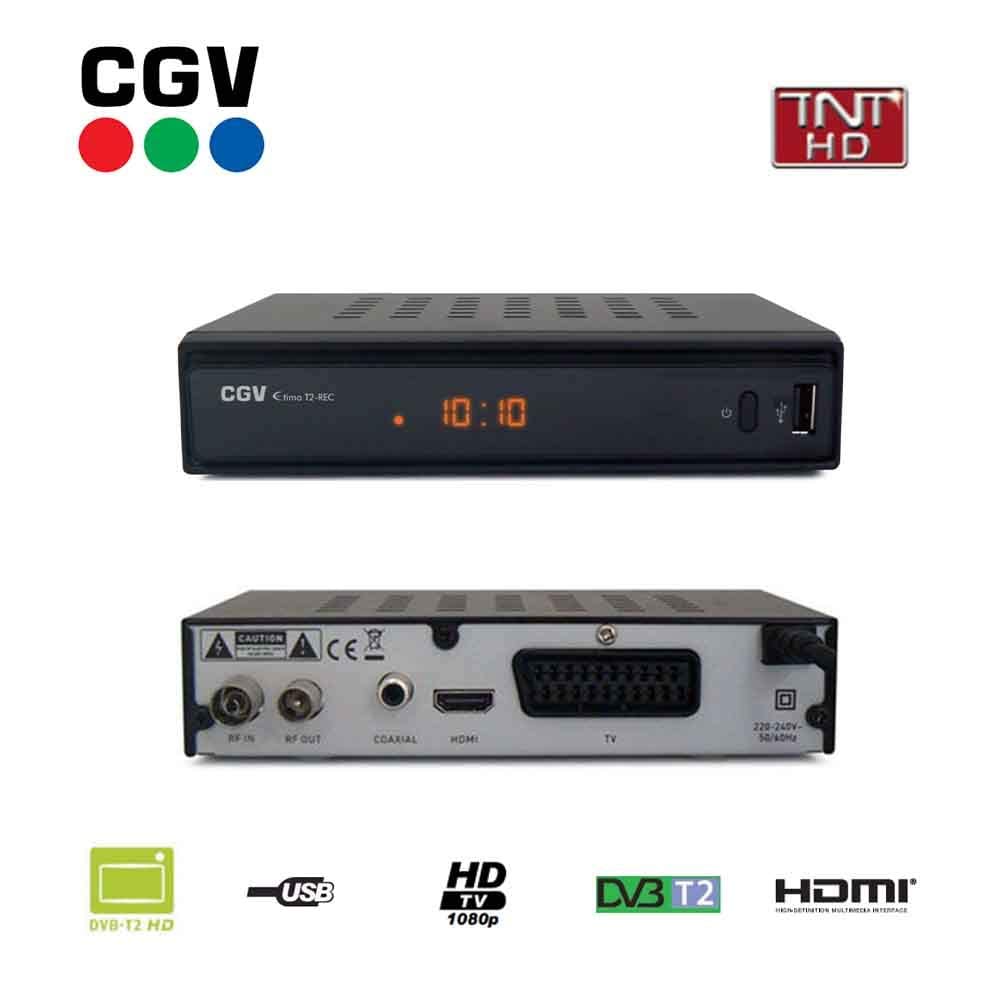 DECODEUR CGV Etimo T2-REC Récepteur/Enregistreur TNT HD